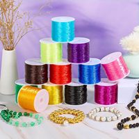 Fil élastique transparent Crystal Tec de 0,8 mm, cordon de perlage extensible résistant pour bracelets, colliers et perles en argile DIY