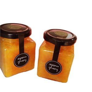 Bocaux à miel vides en verre 250ml 400ml 500 ml, 4oz 12oz, forme carrée, bon marché, vente en gros avec couvercles noirs, livraison gratuite - Product Image 1