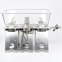 Hopper de monnayeur en acier inoxydable sur mesure, droit, à 6 trous, pour monnayeur de jeu d'arcade et distributeur automatique, 24V