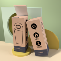 Boîtes d'emballage personnalisées en papier kraft recyclé pour gobelets, mugs et bouteilles d'eau, idéales pour l'expédition et la présentation en gros