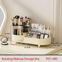 Boîte de rangement rotative pour maquillage, boîte de rangement pour produits de soin de la peau, support rotatif à 360 degrés pour pinceaux de maquillage, boîte de rangement pour rouge à lèvres