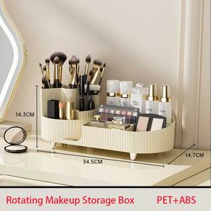 Hộp đựng đồ trang điểm có thể xoay hộp đựng sản phẩm chăm sóc da hộp đựng đồ trang điểm xoay 360 độ hộp đựng son môi - Product Image 2