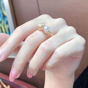 อุปกรณ์ทำเครื่องประดับมุก DIY เงินแท้ S925 รุ่น 9311 จี้รูปกระต่ายสีทองเปล่า ชุดเครื่องประดับเงิน เครื่องประดับแฟชั่น - Product Image 2