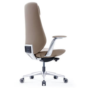 Guangdong Traditionele Hoge Kwaliteit CEO Luxe Echt Lederen Executive Draaibare Kantoorstoel Aluminium Frame Ergonomisch JORI JP208A - Product Image 4