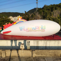 Zeppelin publicitaire gonflable géant de qualité commerciale pour l'extérieur, garantie 1 an, tissu Oxford résistant aux intempéries