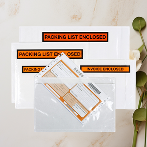 High Transparent Adhesive <b>Backed</b> <b>Packing</b> List Bag Custom Logo Printed Small Batch <b>Waterproof</b> Shipping Document Pouch - Product Image 1
