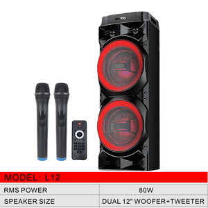 Altavoz Bluetooth de Fábrica, Karaoke, Doble Altavoz Activo de 12 Pulgadas, USB, con Luces LED, para Fiestas, con Micrófono - Product Image 5