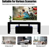 Meubles TV modernes et intelligents, station de télévision LED, Center de divertissement pour Gaming avec changement de couleur, éclairage universel
