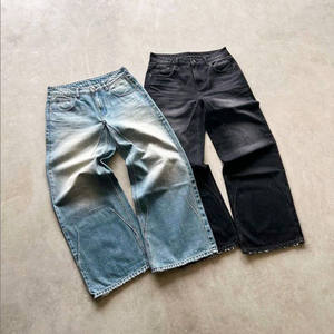 Nuovi <span class=keywords><strong>Jeans</strong></span> Streetwear da Uomo in Denim Sbiadito e Baggy, Design alla Moda 2026, 100% Cotone Personalizzabile - Product Image 3