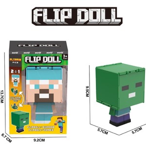 Con số giáo dục trẻ em minecrafted, búp bê lật, con số đảo ngược Steve Creeper, trang trí búp bê - Product Image 3