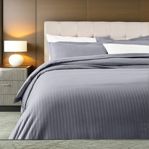 Literie d'hôtel <span class=keywords><strong>housse</strong></span> <span class=keywords><strong>de</strong></span> <span class=keywords><strong>couette</strong></span> ensemble <span class=keywords><strong>de</strong></span> draps <span class=keywords><strong>de</strong></span> lit 1cm rayure <span class=keywords><strong>blanc</strong></span> <span class=keywords><strong>gris</strong></span> 8 pièces Collection plaine géométrique Floral pour - Product Image 3