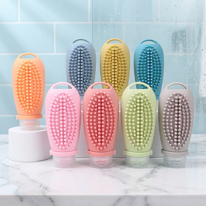 Fournisseur de bouteilles Bouteilles de voyage en forme de brosse 100 ml Conceptions vides Bouteille de conteneur de voyage en silicone sans BPA pour shampooing - Product Image 1