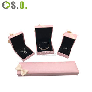 Caja de Joyería de Papel Imitación Cuero Rosa de Alta Calidad al por Mayor para Regalo de Boda, Collar, Anillo, Pulsera, Embalaje de Joyería Personalizado - Product Image 5
