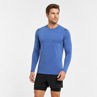 Chemises de sport à manches longues de haute qualité, respirantes, à séchage rapide, avec logo personnalisé OEM, pour la course à pied, la gym et l'entraînement