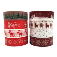 Rubans Washi Personnalisés pour Noël : Motifs Dessins Animés Mignons, Bonhomme de Neige, Animaux – Idéal pour Scrapbooking et Masquage