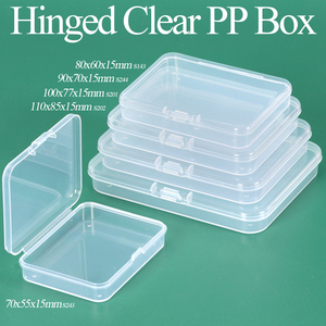 SUNSHING Slim Transparent PP Plastic Storage <b>Boxes</b> with Hinged Lids Custom Craft Organizer Containers Small Parts Packaging Case - Product Image 1