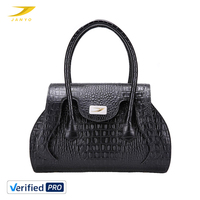 Bolso de Mano de Lujo Personalizado con Textura de Piel de Cocodrilo Vintage, Bolso de Hombro Elegante con Cierre de Solapa para Mujer