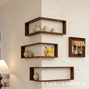 Wall Mounted <b>Corner</b> Display Rack 20x40x8cm With <b>Led</b> <b>Light</b> For Figurine And Toy Storage Shelf - Product Image 3
