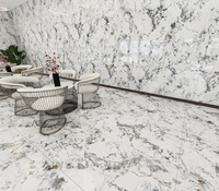 Carrelage de sol en porcelaine moderne de luxe, aspect marbre, entièrement poli et émaillé, 750x1500, antibactérien, antidérapant