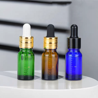 Logo personnalisé 5ml 10 ml 15ml 20ml flacon compte-gouttes d'huile essentielle en verre dépoli vert ambre bleu avec ligne de mesure 30 50 100ml