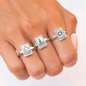 2022 Creative Cute 3PCS Meerjungfrau anpassen Vintage Bohemian Ring Set