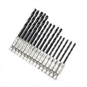 YUFU 15pcs Black Coated HSS Twist <b>Drill</b> <b>Bits</b> 3mm 4mm 5mm 1 4 Hex Shank for <b>Wood</b> Aluminum Plastic - Product Image 4