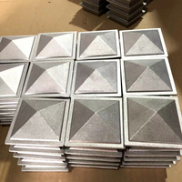 Capuchon/couvercle en aluminium LD avec rebord pour poteau de clôture carré de 2 pouces (AC-705 B)