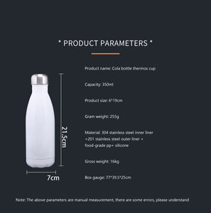 Custom Made Blank Thermos <strong>Tumbler</strong> DIY White <strong>Sublimation</strong> Stainless Steel Water Bottle Drinking Mugs for Designer and Promotion - Product Image 3