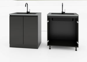 Gabinete inteligente para exteriores para Patio suministrado por el fabricante, cocina exterior personalizada, muebles de Patio de aluminio con recubrimiento en polvo de aleación de aluminio - Product Image 3