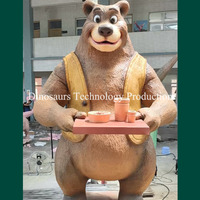 Modèle d'animatronique d'ours de dessin animé fabriqué ou animaux d'exposition sur le thème de la cabane, Ours Oncle