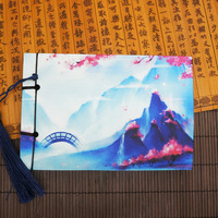Cuaderno Suiyuefang Original Retro de Estilo Chino con Encuadernación de Hilo, A6, en Blanco, Portátil, con Borla, para Regalo