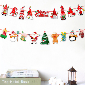 DAMAI Paper Christmas Garland String Flags Hanging Christmas Decorations <b>Banners</b> for Party for Christmas Decorations <b>Banner</b> Set - Product Image 3