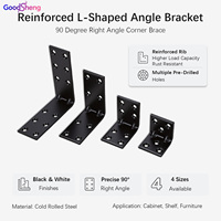 Connecteurs d'angle larges en acier galvanisé perforé pour supports d'étagères