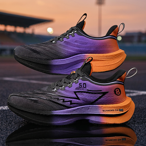 Zapatillas de Maratón Unisex Impermeables, Parte Superior de Malla Transpirable, Ligeras, Duraderas, Tejido Elástico de Alta Calidad, Diseño Mosaico, Primavera/Otoño - Product Image 3