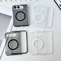 Étui de téléphone pliable transparent mat magnétique respectueux de la peau pour iPhone DUO 18Fold 18Ultra 18 Ultra, coque rigide transparente en PC ultra-fine