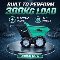 Mini-dumper électrique multifonctionnel EBY300, chargeuse sur pneus, brouette motorisée pour fermes, aménagement paysager et chantiers de construction