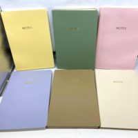 Carnet de notes A6 en cuir souple pastel avec logo personnalisé, couleur bonbon, style macaron