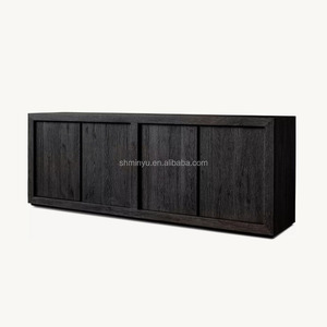 <span class=keywords><strong>Buffet</strong></span> de cuisine moderne de luxe en chêne <span class=keywords><strong>massif</strong></span> à 4 portes, style fermier, durable, avec rangement pour salle à manger et salon - Product Image 2