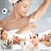Botol deodoran silinder 50g 75g, wadah deodoran pengisi permukaan plastik serbuk kayu Bawah