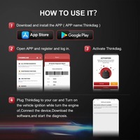 Escáner para Coche 2025 Thinkcar ThinkDiag 2 Universal Obd con Control Bidireccional y Función de Sistema Completo Herramienta de Diagnóstico Obd2 para Automóvil