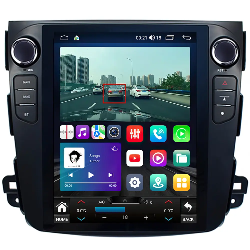 LEHX Pro 8Core Android 12 Autoradio pour Mitsubishi Outlander 2008-2011 Multimédia 2 Din 4G Carplay GPS 9.7 "écran style Tesla