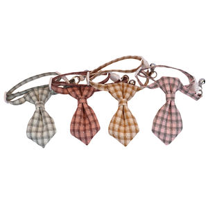 HOMEPLANET 베스트 셀러 애완 동물 목걸이 고양이 간단하고 귀여운 격자 무늬 넥타이 액세서리 안전 휴식 버전 - Product Image 1