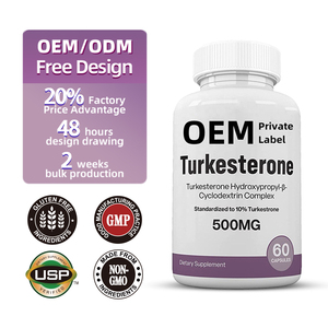 Capsules de Turkesterone 500MG en marque privée OEM - Complexe de Turkesterone standardisé à 10% 60 capsules Complément alimentaire - Product Image 1