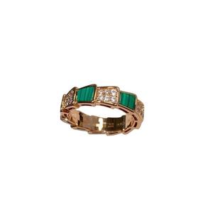 <span class=keywords><strong>Anello</strong></span> <span class=keywords><strong>Serpente</strong></span> Largo in Argento Sterling S925 Placcato Oro Rosa 18K <span class=keywords><strong>con</strong></span> Pietra Verde Micro Pavé CZ, Gioiello Unisex di Lusso Leggero - Product Image 5