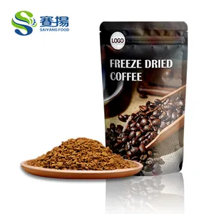 ISO Factory Supply Private Label OEM 100% Premium Freeze Dried Alabica Instant Black Coffee Powder