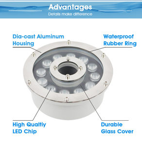 Al Aire Libre IP68 RGB 12/24V DMX luz subacuática bajo el agua piscina LED anillo lámpara fuente boquilla luces para cascada de jardín - Product Image 6