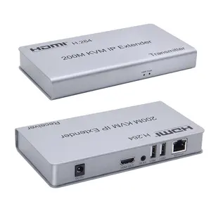 CTP IP hdmi 200m USB KVM ip extender מעל Cat5e/6 כבל עבור DVR טלוויזיה במעגל סגור עם אודיו וידאו שידור