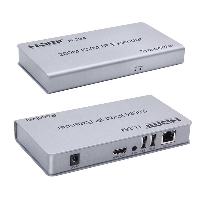CTP IP hdmi 200m USB KVM ip extender Over Cat5e/6 Cable for DVR CCTV with audio and video transmission
