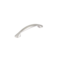 Tiroir élégant au design incurvé en nickel brossé et zinc, 128 mm, pour armoire de cuisine, chambre, hôtel, durable, antirouille, haute qualité