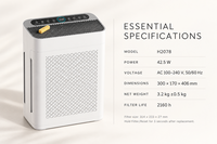 Penjernih Udara Desktop Pintar Wifi Tuya Oem Portable H13 True Hepa Filter untuk Menghilangkan Debu, Asap, Jamur, dan Serbuk Sari